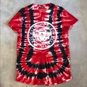Men’s tie dye Balmain distressed tee